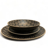 Vajilla de Porcelana color negro 18pzas
